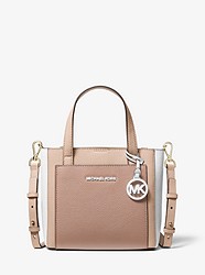 Gemma Small Tri-Color Pebbled Leather Crossbody - SFTPINK/FAWN - 30S9LGXM1T