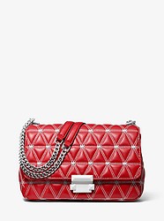 Sloan Large Quilted Leather Shoulder Bag - BRIGHT RED - 30S9LSLL7Y