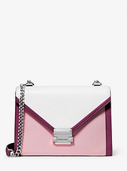 Whitney Large Tri-Color Leather Convertible Shoulder Bag - PALE LILAC MLT - 30S9SWHL3T