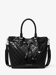 Blakely Medium Quilted Leather Bucket Bag - BLACK - 30S9SZLM8I