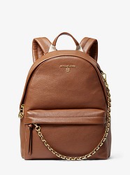 Slater Medium Pebbled Leather Backpack - LUGGAGE - 30T0G04B1L