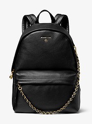 Slater Large Pebbled Leather Backpack - BLACK - 30T0G04B7L