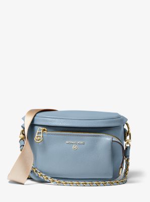 Sac ceinture Slater de taille moyenne en cuir grainé - BLEU PÂLE(BLEU) - Michael Kors