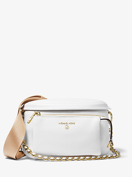 Sac ceinture Slater de taille moyenne en cuir grainé - BLANC OPTIQUE(BLANC) - Michael Kors