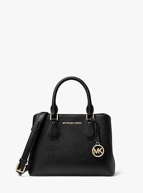 MK Camille Small Pebbled Leather Satchel - Black - Michael Kors product