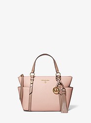 Sullivan Small Two-Tone Saffiano Leather Top-Zip Tote Bag - SFTPINK/FAWN - 30T0GNXT1T