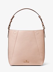Lucy Medium Two-Tone Pebbled Leather Shoulder Bag - SFTPINK/FAWN - 30T0GU3L6T
