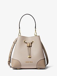 Mercer Gallery Small Two-Tone Pebbled Leather Shoulder Bag - LT SAND MLTI - 30T0GZ5L5L