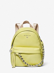 Slater Extra-Small Pebbled Leather Convertible Backpack - LIMELIGHT - 30T0S04B0L