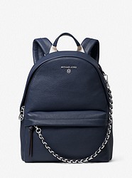 Slater Medium Pebbled Leather Backpack - ADMIRAL - 30T0S04B1L