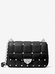 SoHo Large Studded Quilted Leather Shoulder Bag - BLACK - 30T1S1SL7Y