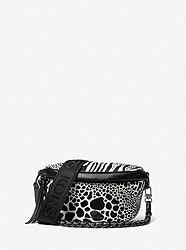 Slater Extra-Small Animal Print Calf Hair and Leather Sling Pack - BLACK COMBO - 30T2U04M1H