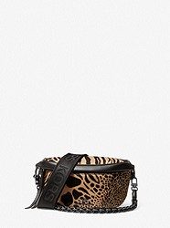 Slater Extra-Small Animal Print Calf Hair and Leather Sling Pack - BLACK/CAMEL - 30T2U04M1H