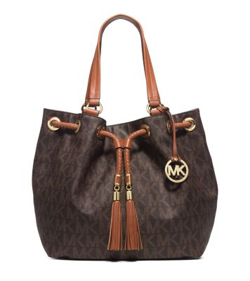 Jet Set Item Large Gathered Logo Tote by Michael Kors