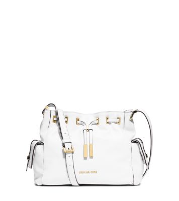 Marly Medium Drawstring Leather Messenger by Michael Kors