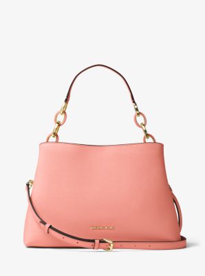 Portia Large Saffiano Leather Shoulder Bag