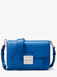 Sloan Editor Leather Shoulder Bag - GRECIAN BLUE - 30T7SS9L3L