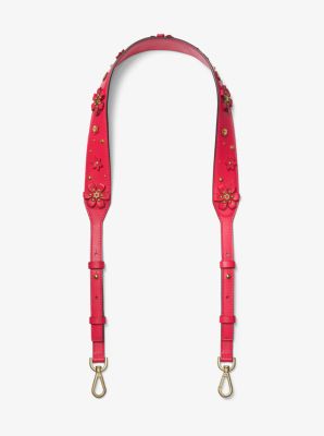 michael kors leather shoulder strap