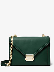 Whitney Large Leather Convertible Shoulder Bag - RACING GREEN - 30T8GXIL3L