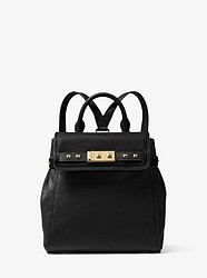 Addison Small Pebbled Leather Backpack - BLACK - 30T8GZFB1L