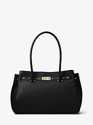 Addison Large Pebbled Leather Tote - BLACK - 30T8GZFT3L