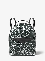Jessa Small Graffiti Leather Convertible Backpack - BLACK - 30T8SEVB5T