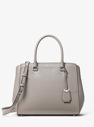 Benning Large Leather Satchel - PEARL GREY - 30T8SN4S3L