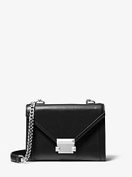 Whitney Small Leather Convertible Shoulder Bag - BLACK - 30T8SXILIL