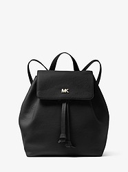 Junie Medium Pebbled Leather Backpack - BLACK - 30T8TX5B2L