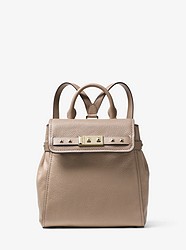 Addison Small Pebbled Leather Backpack - TRUFFLE - 30T8TZFB1L