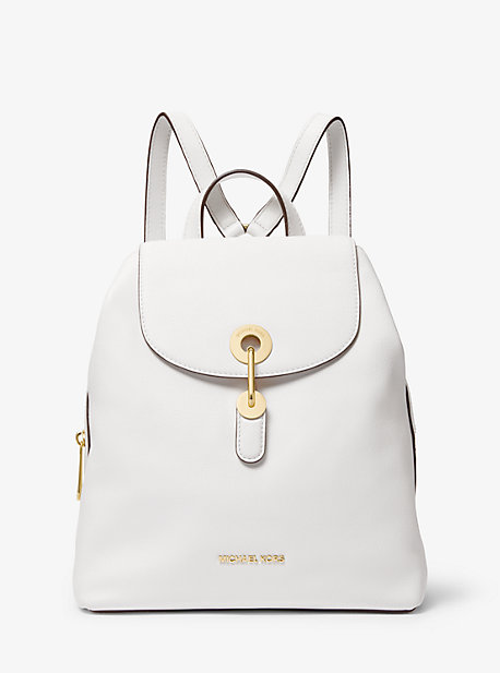 Sac à dos Raven de taille moyenne en cuir grainé - BLANC OPTIQUE(BLANC) - Michael Kors
