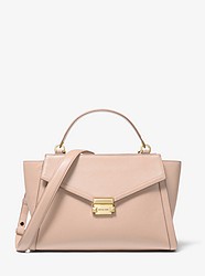 Whitney Large Leather Top-Zip Satchel - SOFT PINK - 30T9GWHS9L