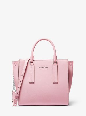 alessa medium pebbled leather satchel