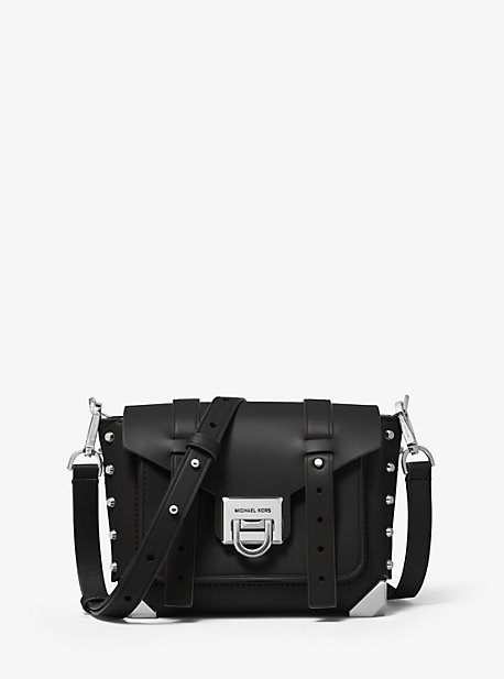 Petit sac à bandoulière Manhattan en cuir - NOIR(NOIR) - Michael Kors