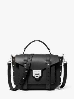 Sacoche Manhattan de taille moyenne en cuir - NOIR(NOIR) - Michael Kors