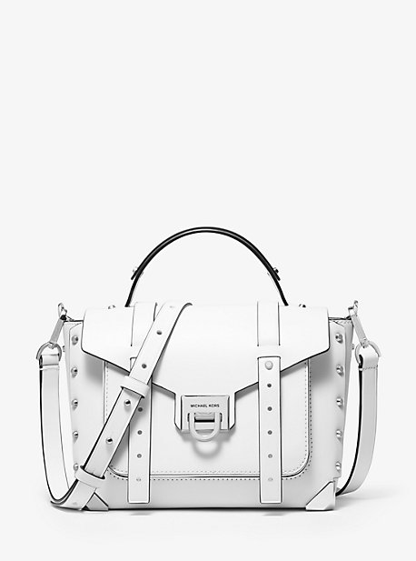 Sacoche Manhattan de taille moyenne en cuir - BLANC OPTIQUE(BLANC) - Michael Kors