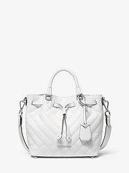 Blakely Small Quilted Leather Bucket Bag - OPTIC WHITE - 30T9SZLM1I