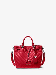 Blakely Small Quilted Leather Bucket Bag - BRIGHT RED - 30T9SZLM1I
