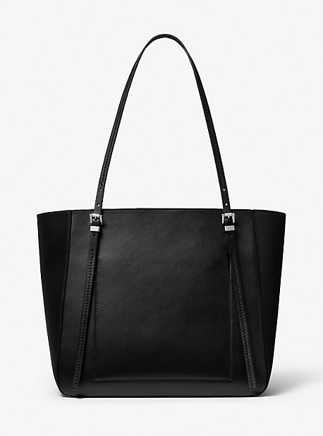 MK Gramercy Leather Tote Bag - Black - Michael Kors