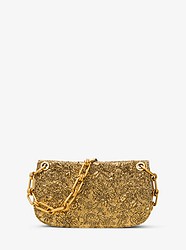 Goldie Metallic Brocade Shoulder Bag - GOLD - 31F6BGLL6U