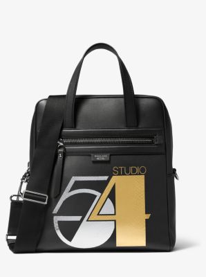 Cabas Nikki Studio 54 en cuir de vachette à motif python en intarsia à relief - NOIR(NOIR) - Michael