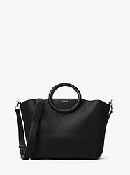 Skorpios Pebbled Calf Leather Market Bag - BLACK - 31H6PSKT3L