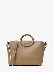 Skorpios Pebbled Calf Leather Market Bag - DUNE - 31H6PSKT3L