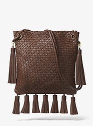 Hutton Woven Leather Tassel Crossbody  - BRANCH - 31H8GHTM5L
