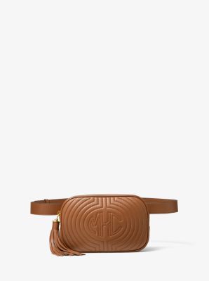 Sac ceinture Monogramme en cuir matelassé - VALISE(MARRON) - Michael Kors