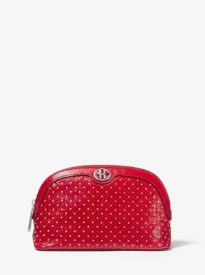Pochette de voyage Monogramme en cuir clouté - CRAMOISI(ROUGE) - Michael Kors