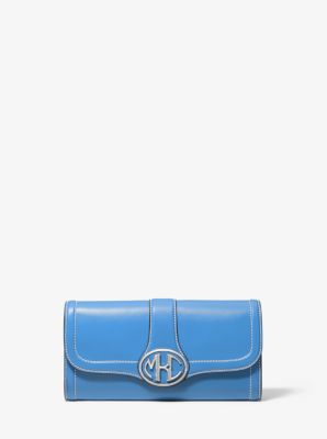 Petite pochette Monogramme en cuir de vachette - CADET(BLEU) - Michael Kors