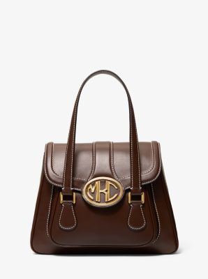 Sac porté main Monogramme de taille moyenne en cuir - NOIX DE MUSCADE(MARRON) - Michael Kors