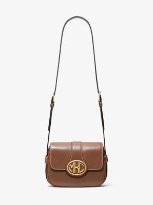 Petit sac porté épaule Monogramme en cuir - VALISE(MARRON) - Michael Kors
