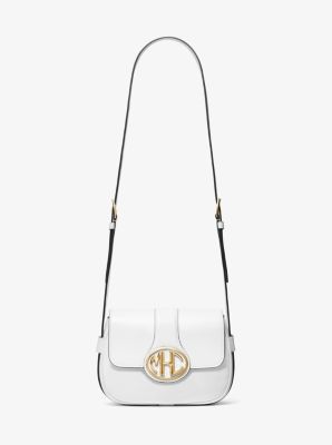 Petit sac porté épaule Monogramme en cuir - BLANC OPTIQUE(BLANC) - Michael Kors